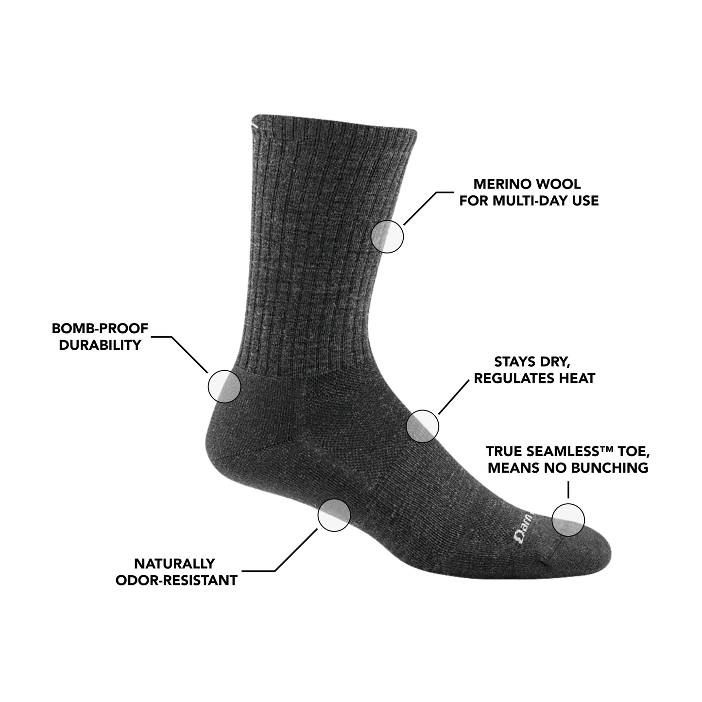 Men's The Standard Crew Lightweight Lifestyle Socks
