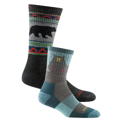 Men's and Women's Bear 2-Pack Hiking Socks